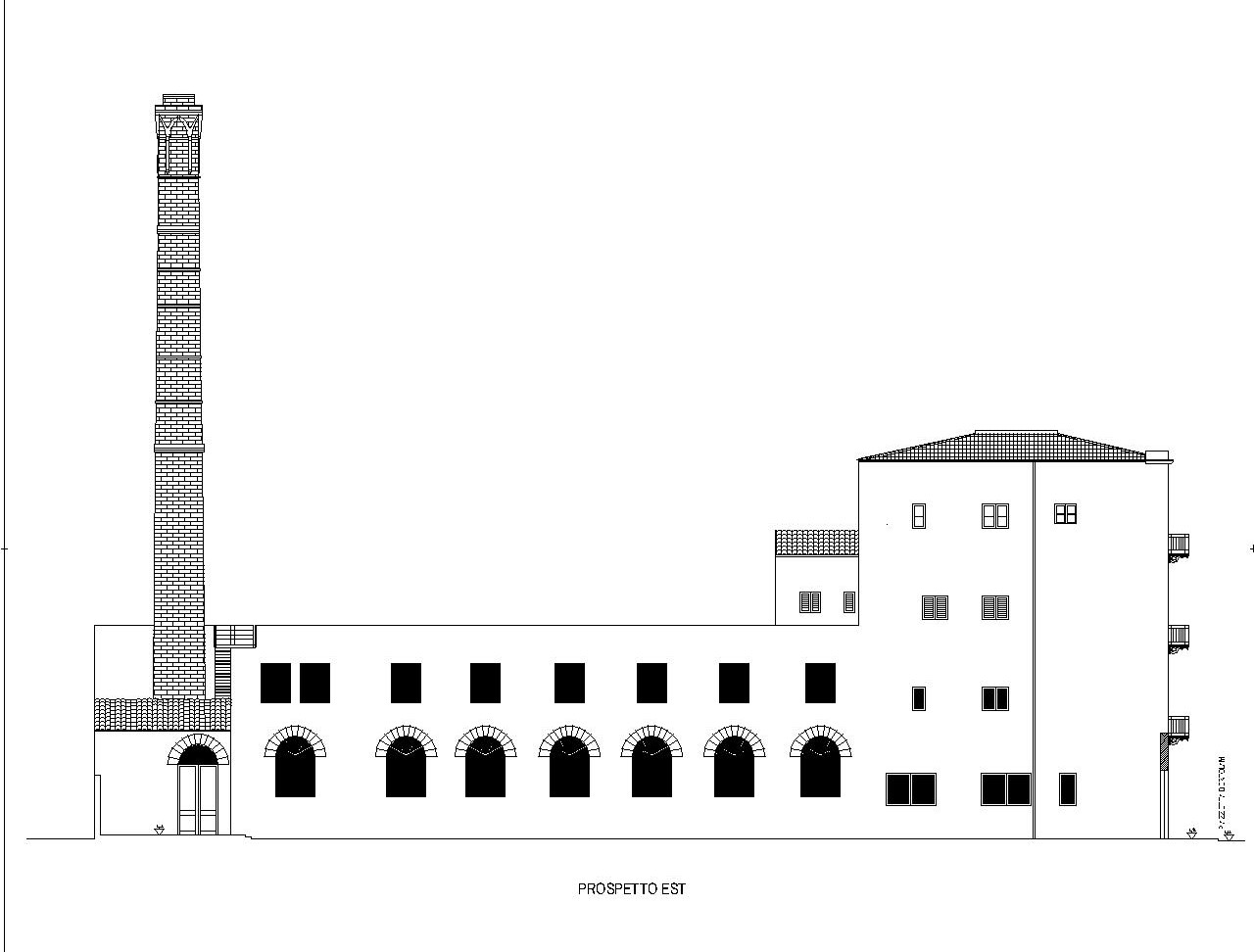 Architetto Giuseppe vajana, edificio industriale, prospetto
