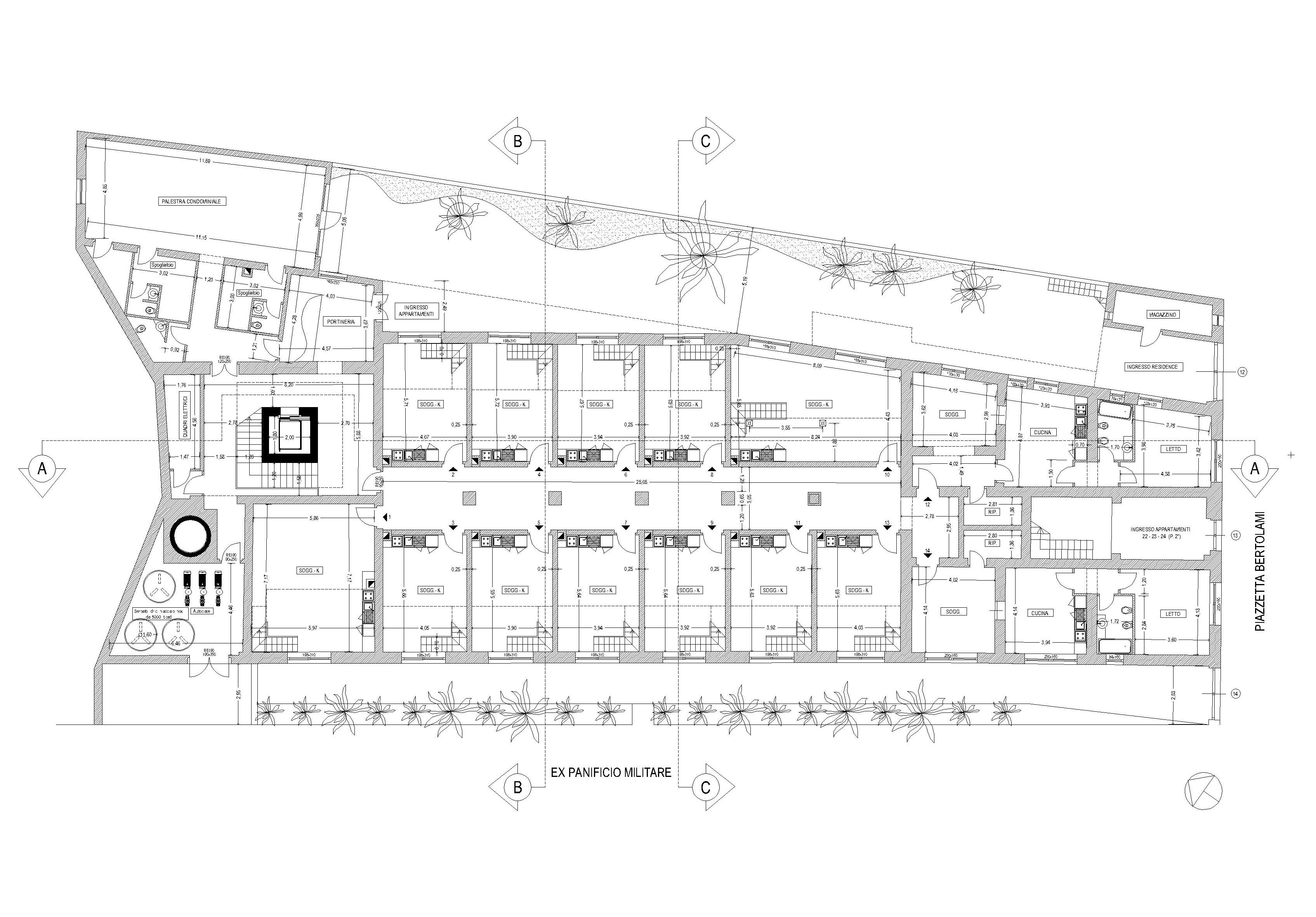 Architetto Giuseppe vajana, edificio industriale, bertolam